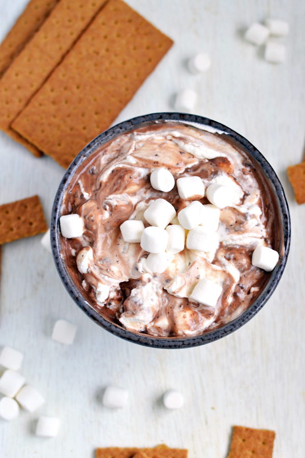 Dip and marshmallows overview