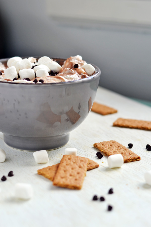 Side view of Creamy Smore's Dip