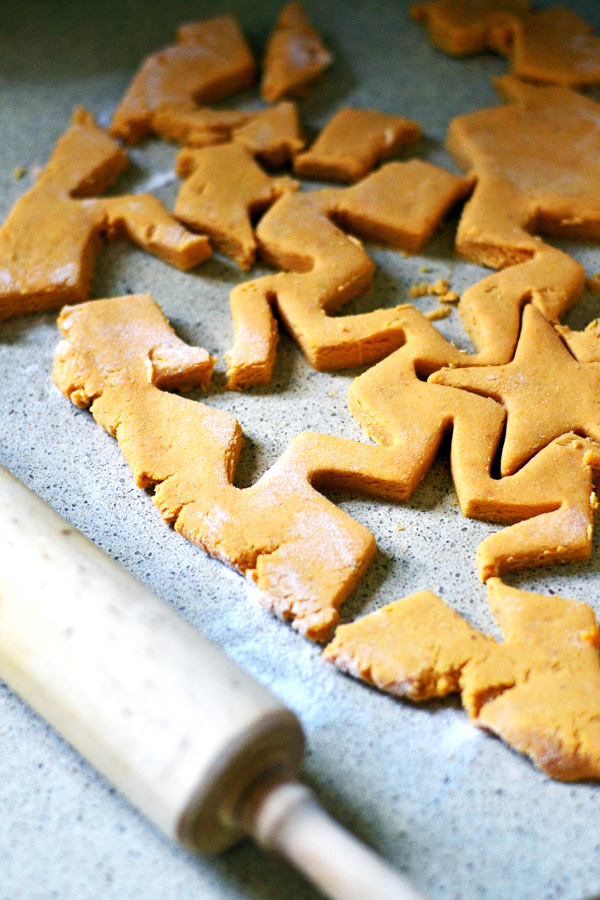 Cut star cookies.