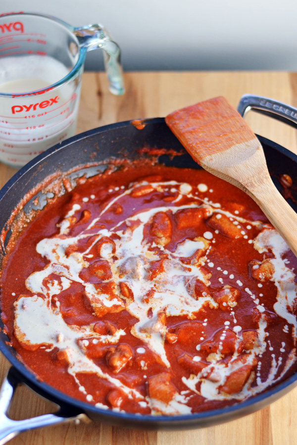 Tomato cream sauce for Indian Butter Chicken.