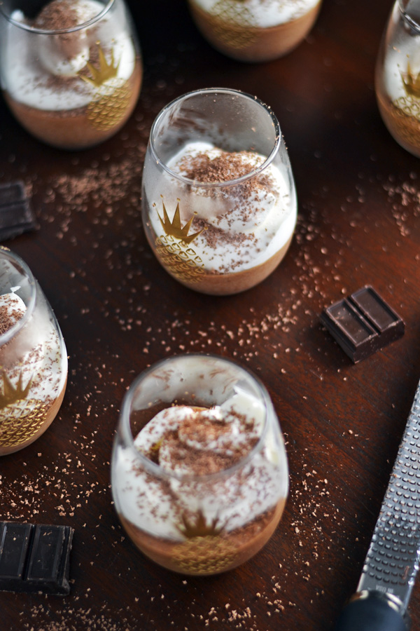 Chocolate Marshmallow Mousse ready to be devoured as dessert.