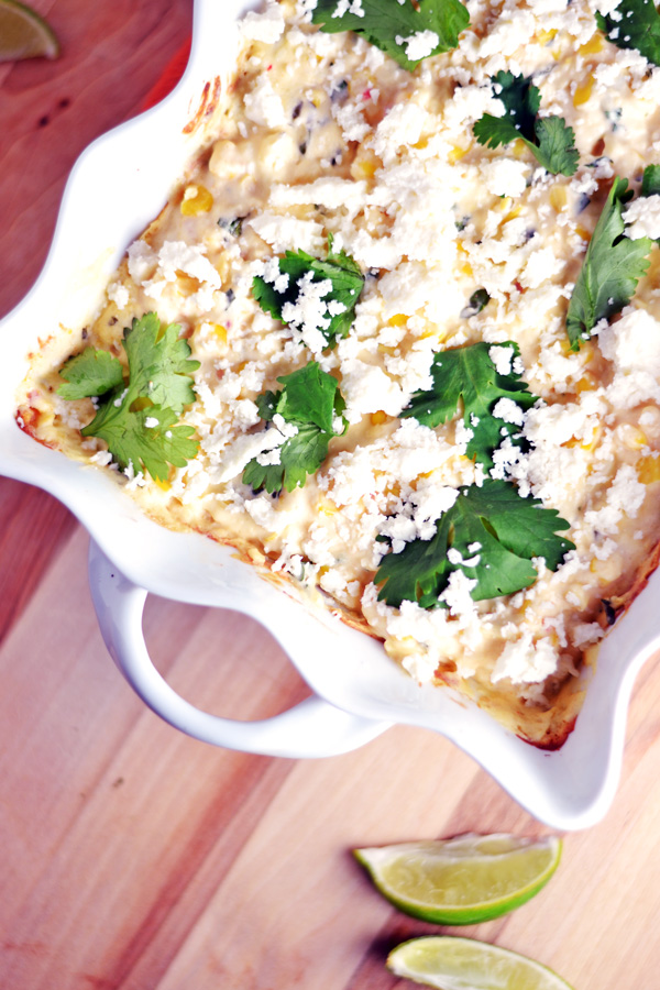 Close Up of Hot Mexican Corn Dip.