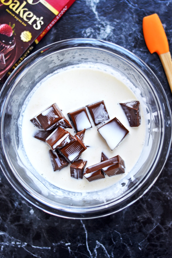 Creamy filling for No Bake Strawberry Chocolate Tart