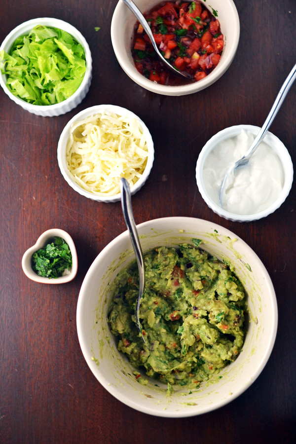 Ingredients for Chicken Burrito Bowls.