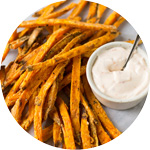 CRISPY BAKED SWEET POTATO FRIES