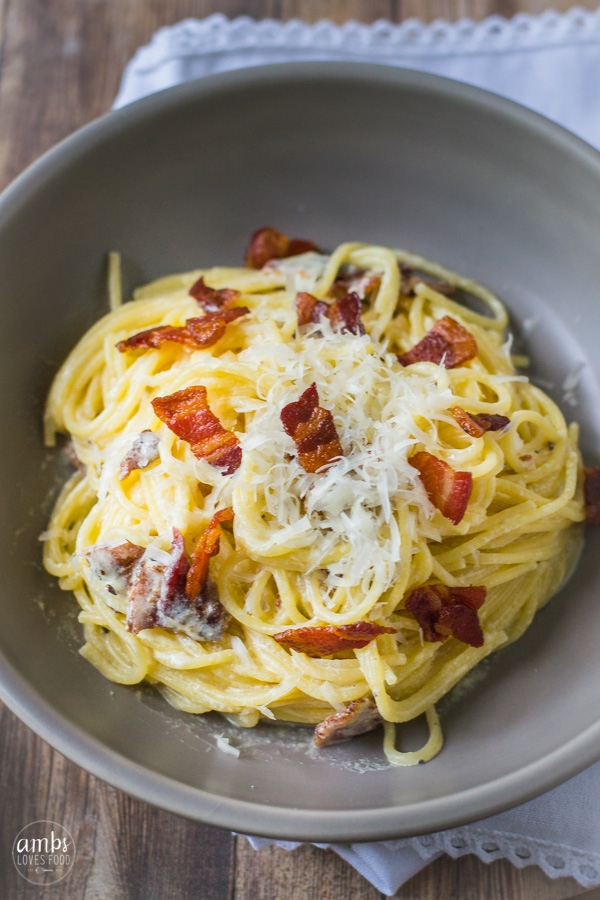 EASY SPAGHETTI CARBONARA – AMBS LOVES FOOD