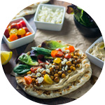 ROASTED CRISPY CHICKPEA PITAS